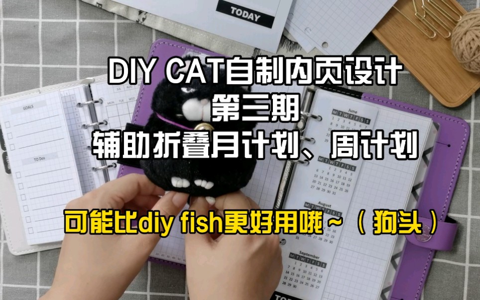 猫小嫌DIY CAT自制打印版活页内页第三期| 周计划月计划辅助页 | 多功能页| 手帐体系思路| 活页手帐 | diyfish哔哩哔哩bilibili