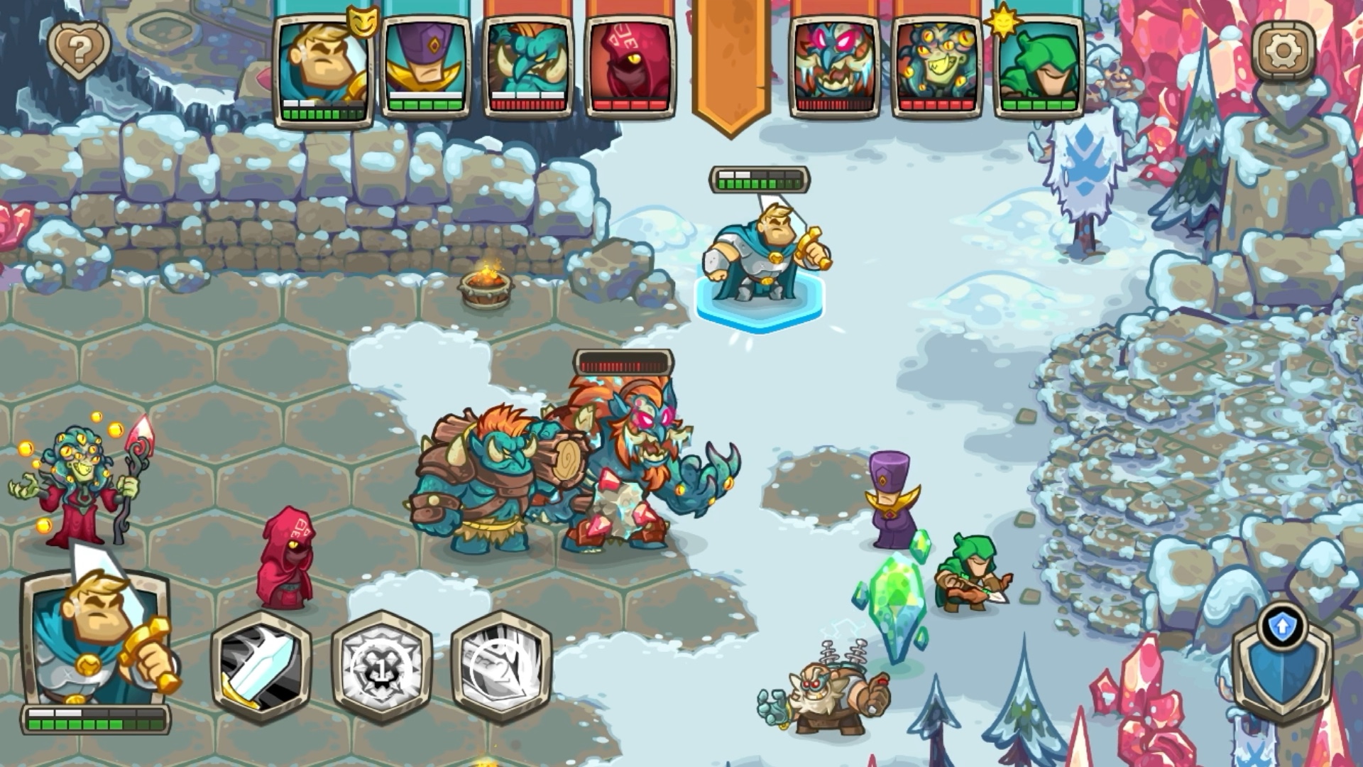 legendsofkingdomrush第三关暴云的冬天boss战