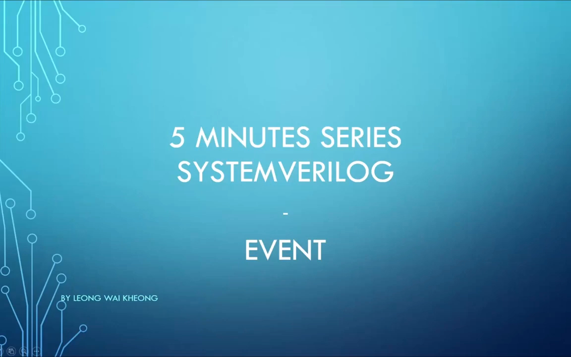 SystemVerilog每天5分钟  11 Events哔哩哔哩bilibili