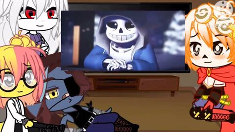 Undertale Reacts to Reaper!Sans Vs Geno!Sans(Gacha Club)_单机游戏