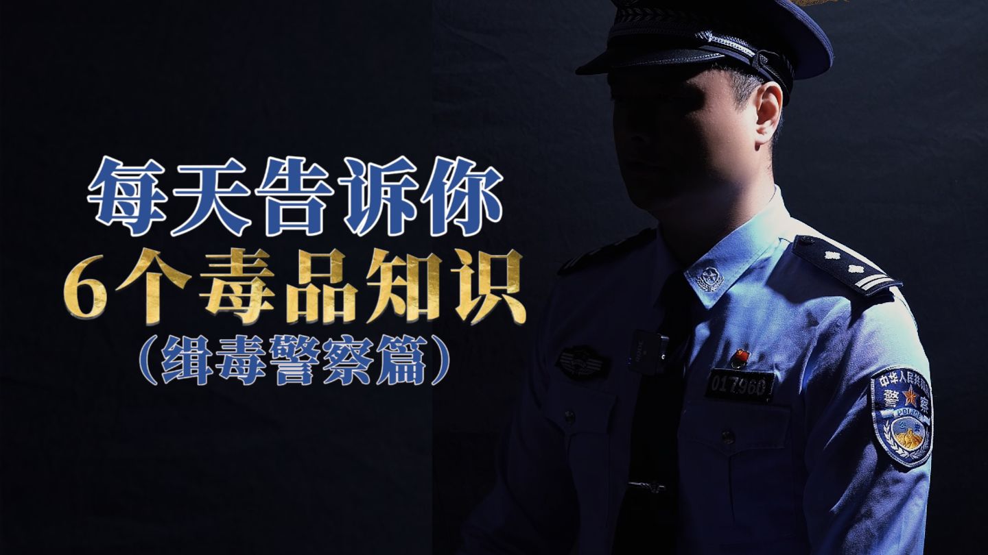 每天告诉你6个毒品知识（缉毒警察篇）