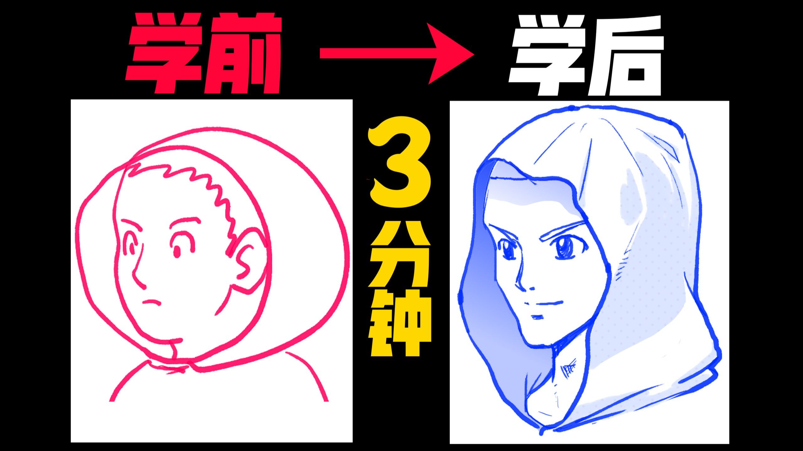 0基础3分钟就能学会的兜帽画法【衣褶必学！】