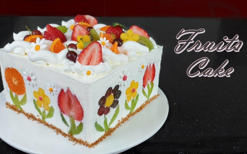 【Beautiful Cake】制作水果拼图款鲜奶油蛋糕‖How to make fruit whipped cream cake哔哩哔哩bilibili