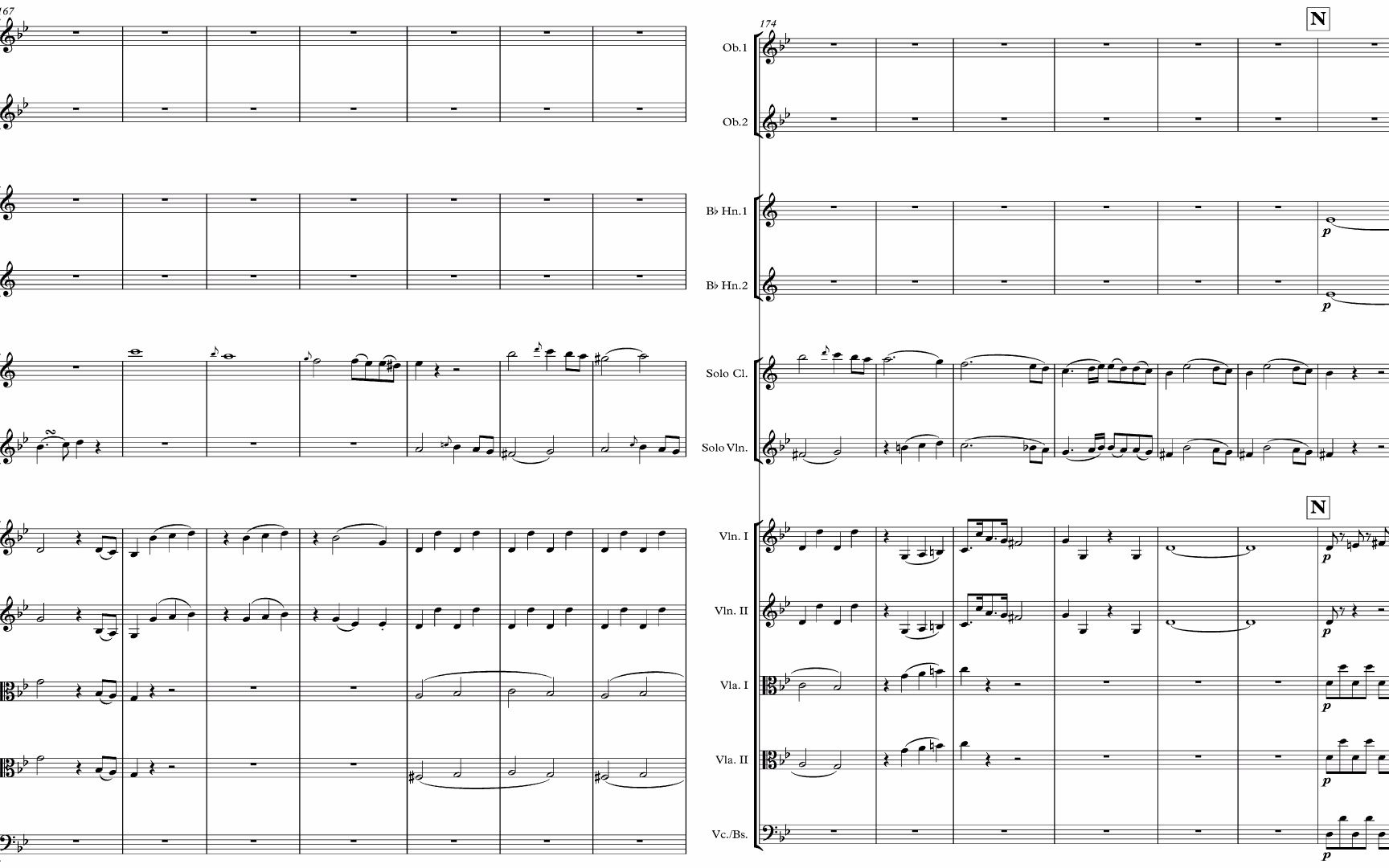 [图]［曲谱同步］［小提琴，单簧管］Concerto for Clarinet and Violin 降B大调小提琴和单簧管协奏曲 By Carl Stamitz