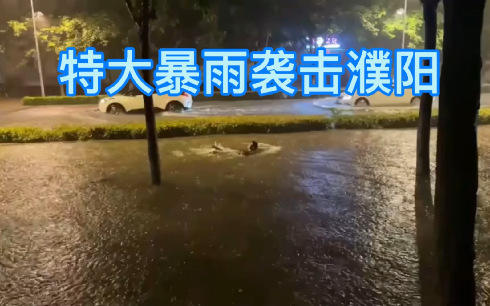 特大暴雨袭击河南 濮阳秒变"水上威尼斯"