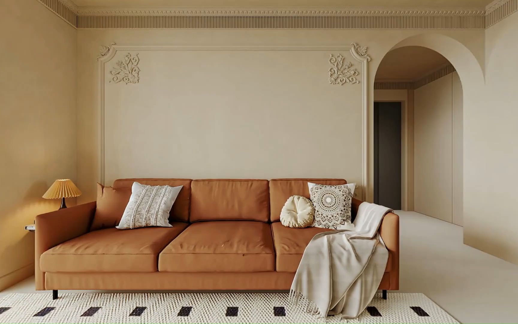 法式奶油风个性客餐厅设计效果图