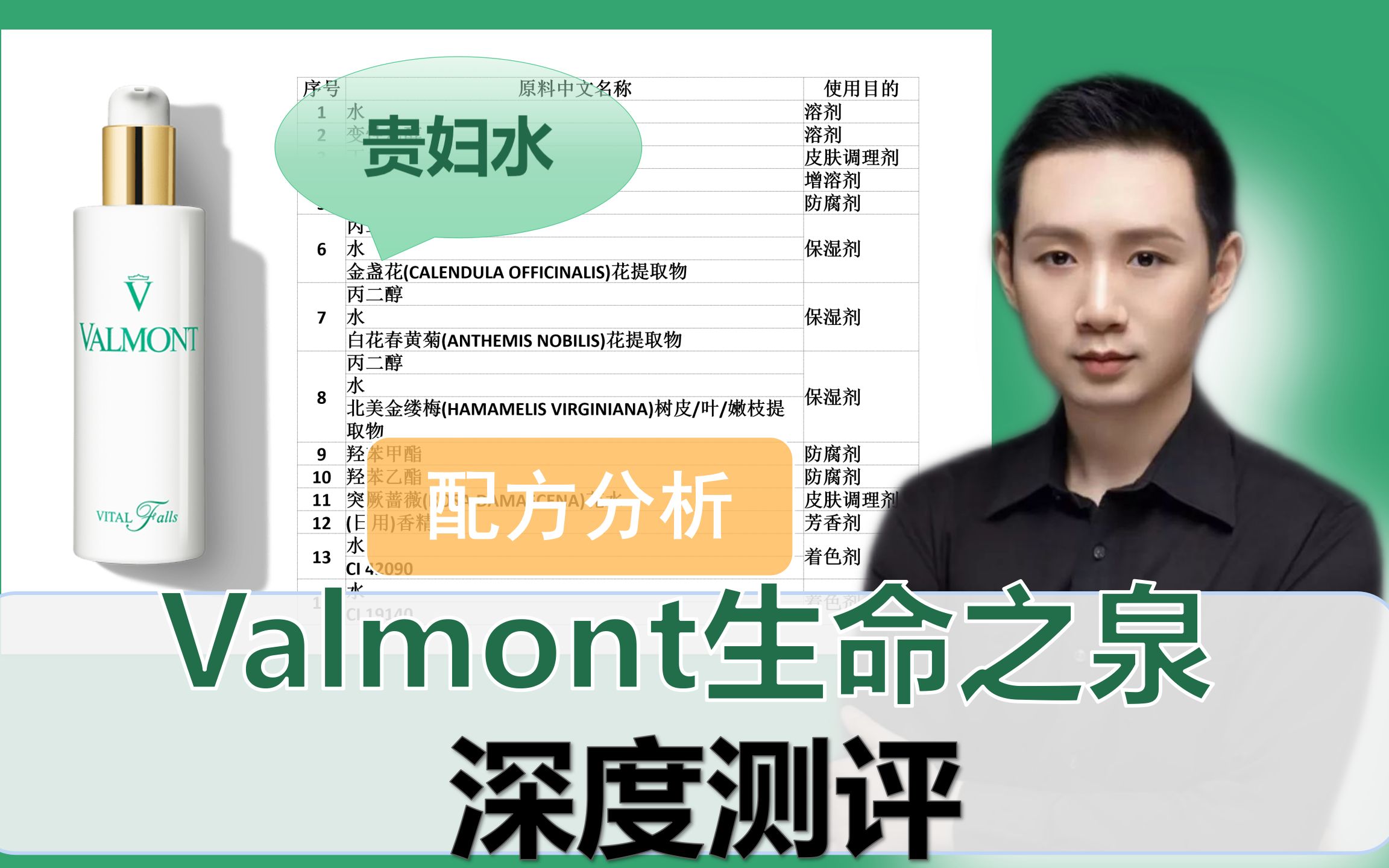 【成分分析】Valmont生命之泉 深度测评:贵妇爽肤水哔哩哔哩bilibili