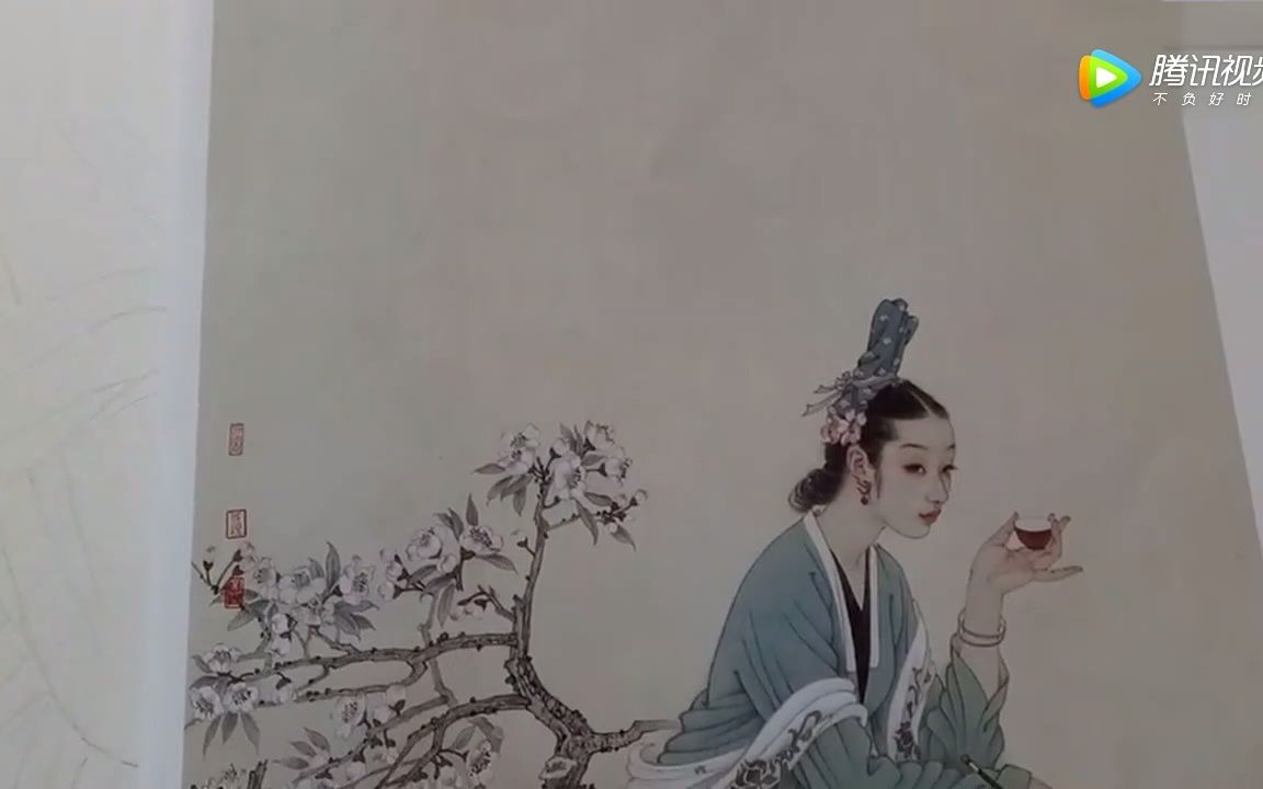 [图]中國書畫Chinese Painting 工笔画教学 - 【周雪宁】《工笔人物教程—香茗》共4集 第一集