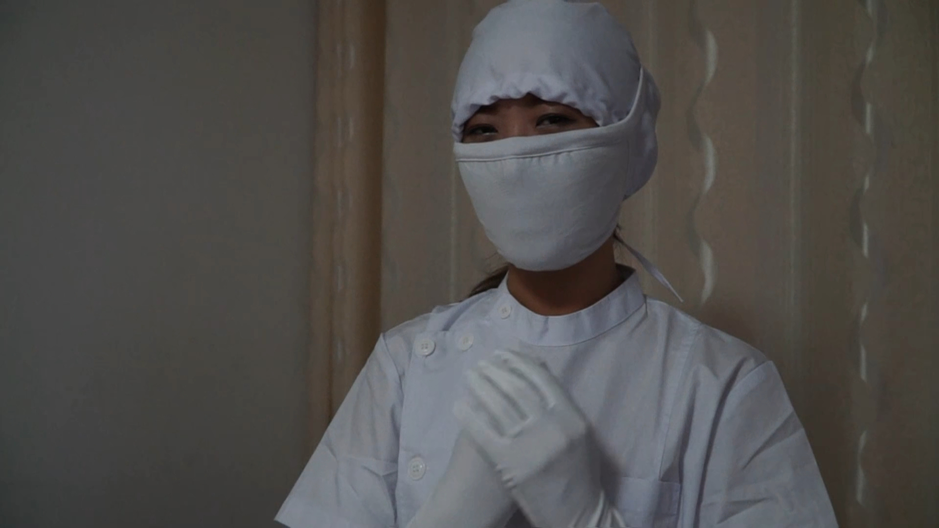 多层莫代尔口罩,还带了双层手套