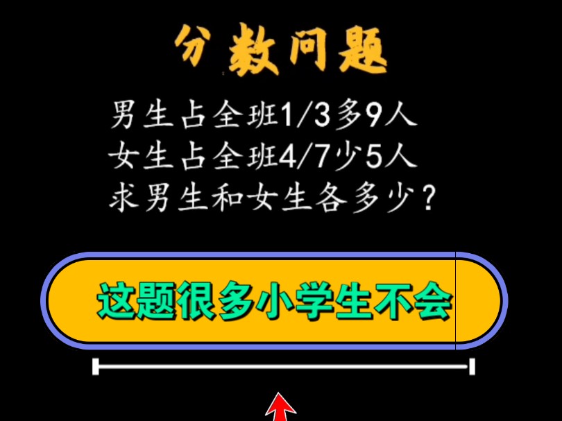 小学常考重点分数问题!哔哩哔哩bilibili