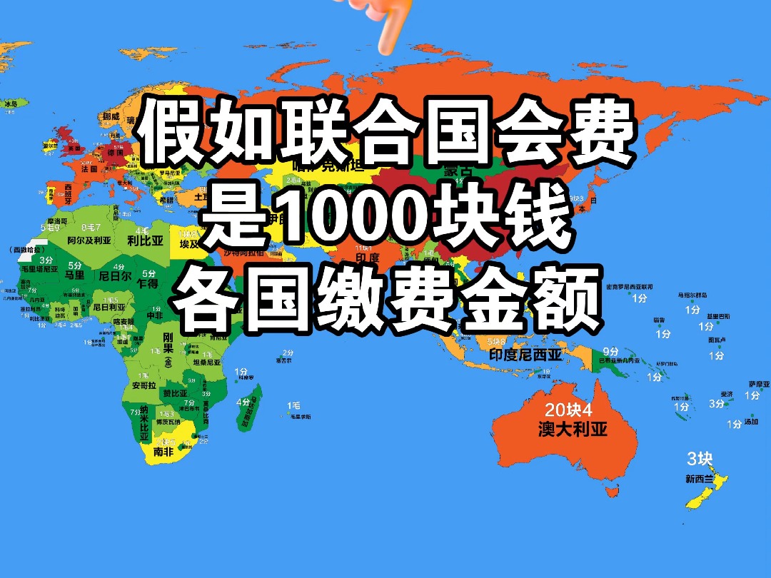 假如联合国会费是1000块钱,各国分摊多少?哔哩哔哩bilibili