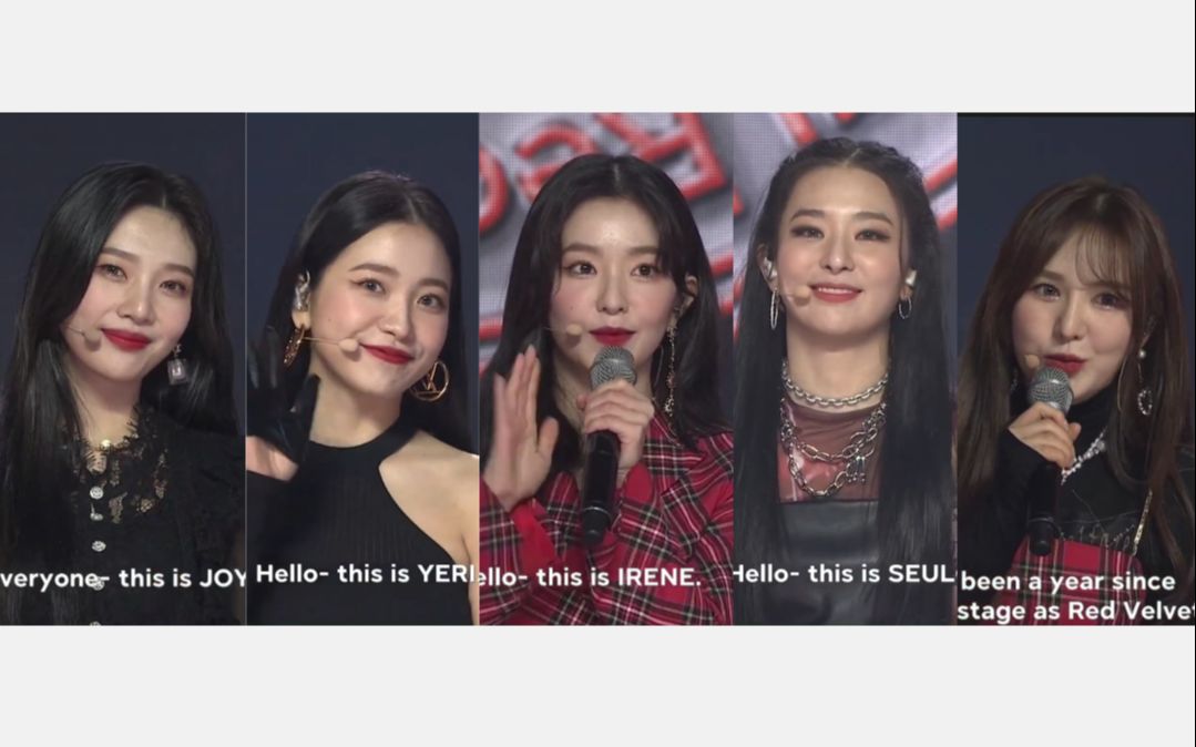 redvelvet线上演唱会cutonline英字210101舞台讲话红贝贝五人完整体