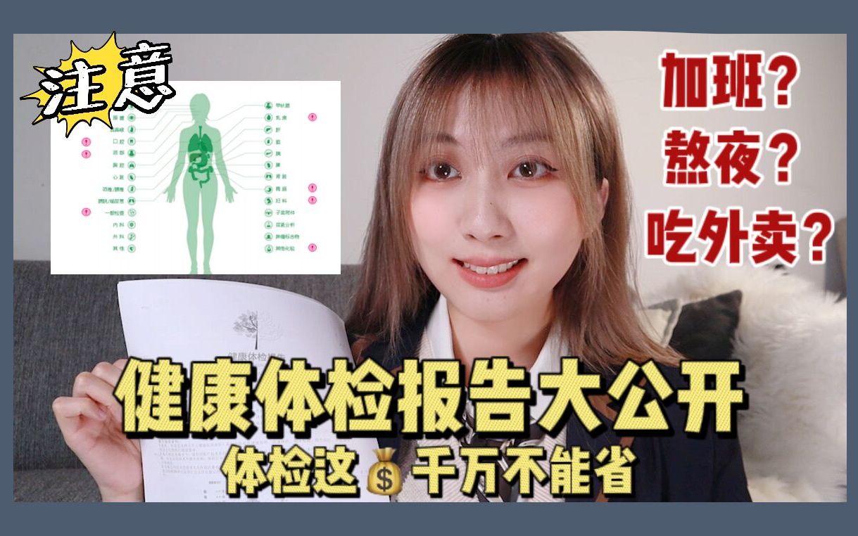 健康体检报告大公开 | 这笔钱千万不能省啊!哔哩哔哩bilibili