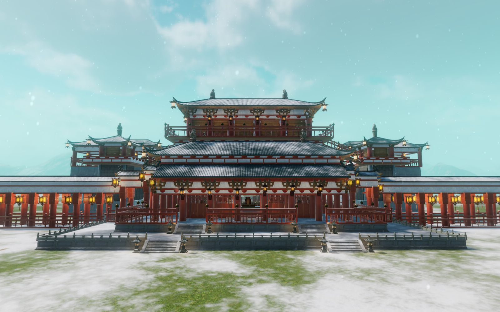 【剑网三家园】7k平还原大明宫最炫酷的木制宫殿建筑·麟德殿(细化重