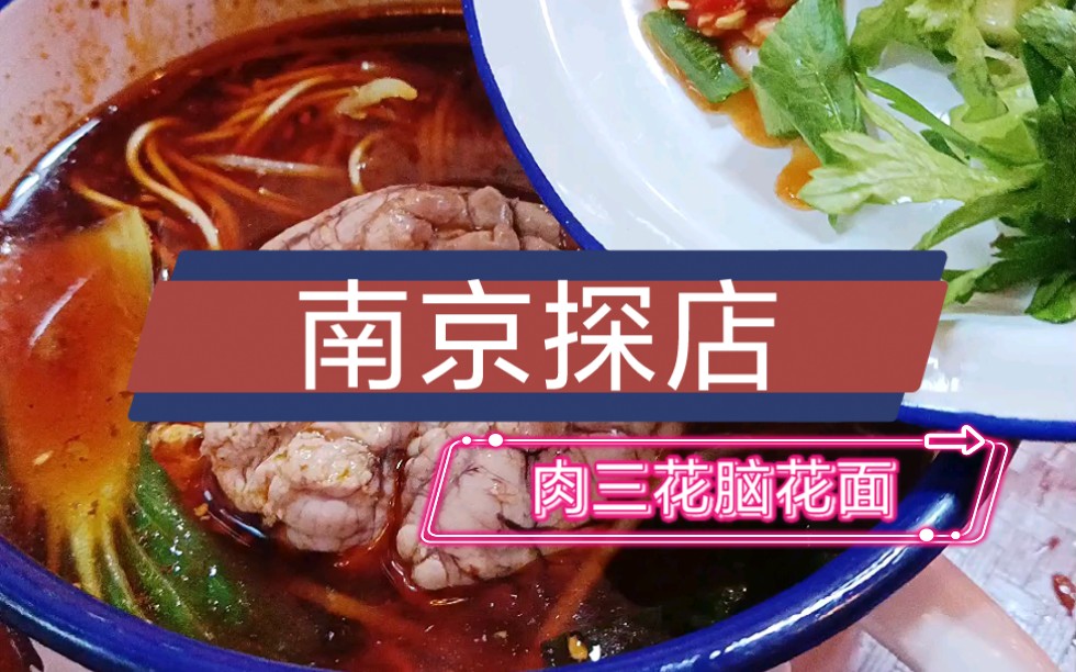 南京探店 肉三花脑花面