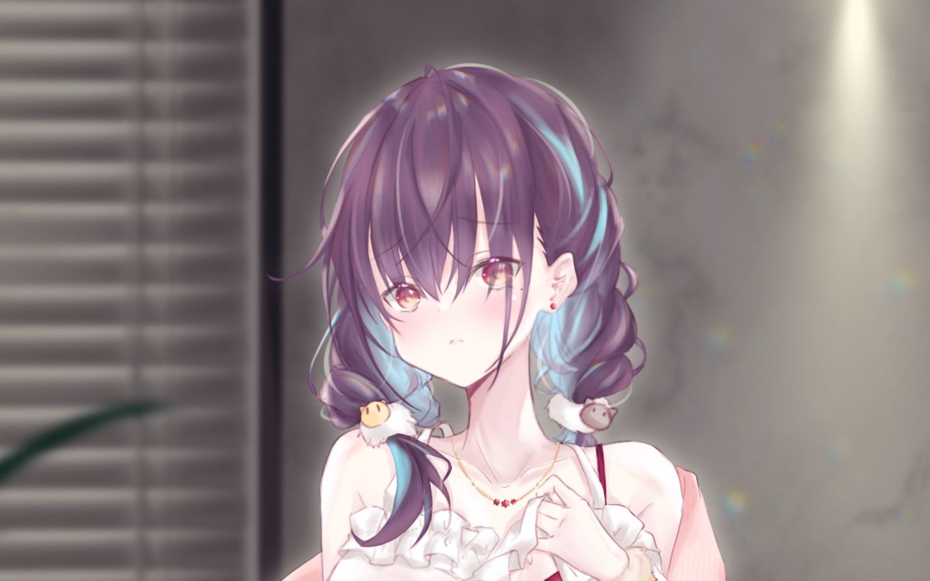 【procreate】「娇羞」 红晓音akane fanart绘画过程