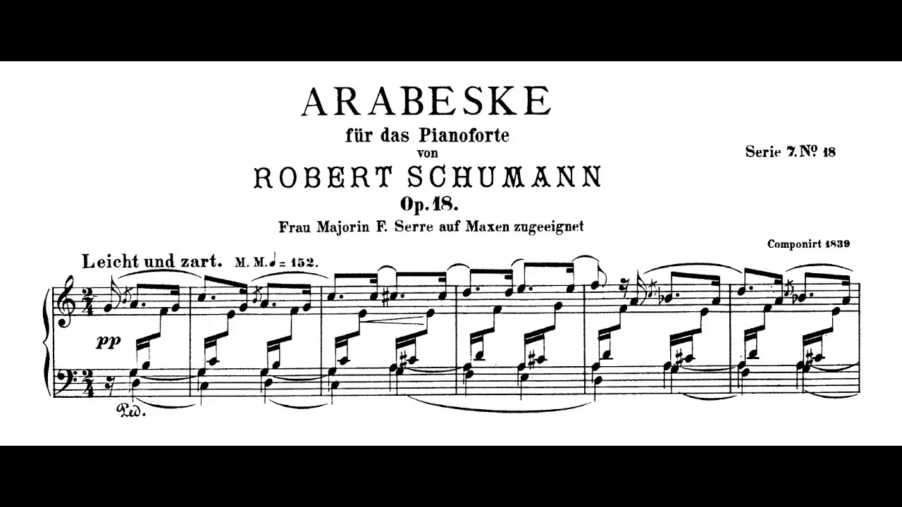 舒曼曲谱同步阿拉伯风格曲op18