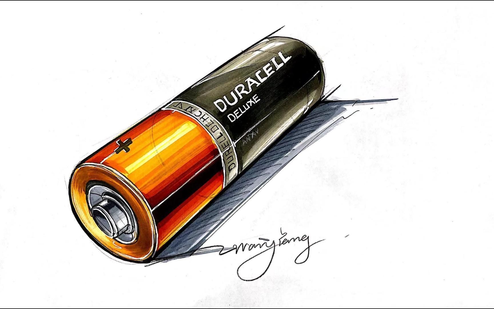 电池马克笔上色表现