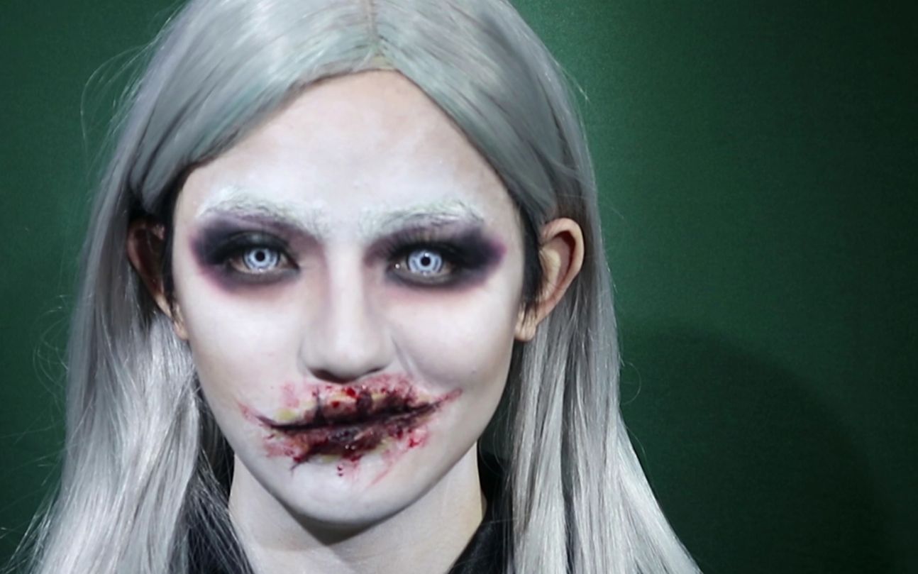 【特效化妆】万圣节焦点打造,简单乳胶制作裂口妆容教程