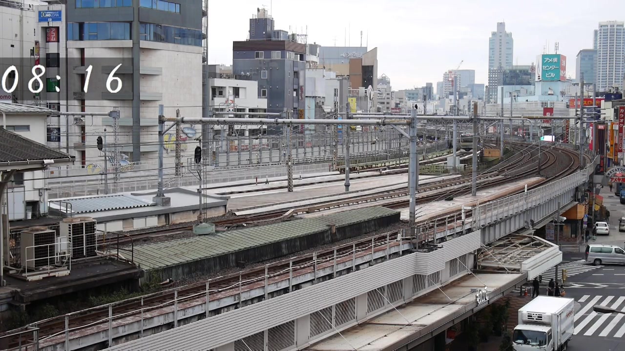 定点观测jr上野站平日早晨实况10倍速