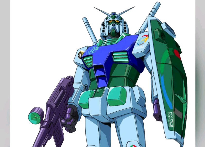 高达系列45周年纪念原创配色1/12尺寸「rx-78-2 高达」立像(1.