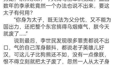 《穿成皇孙,开局保下亲爹太子之位》李象小说阅读全文贞观十七年,长安大明宫 早朝  数百名大臣唯唯诺诺的站着,雄才大略的唐太宗李世民正在愤怒的训...