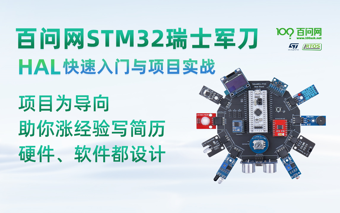 [图]STM32入门 STM32 HAL快速入门与项目实战 百问网 韦东山从0写代码 从0讲硬件知识