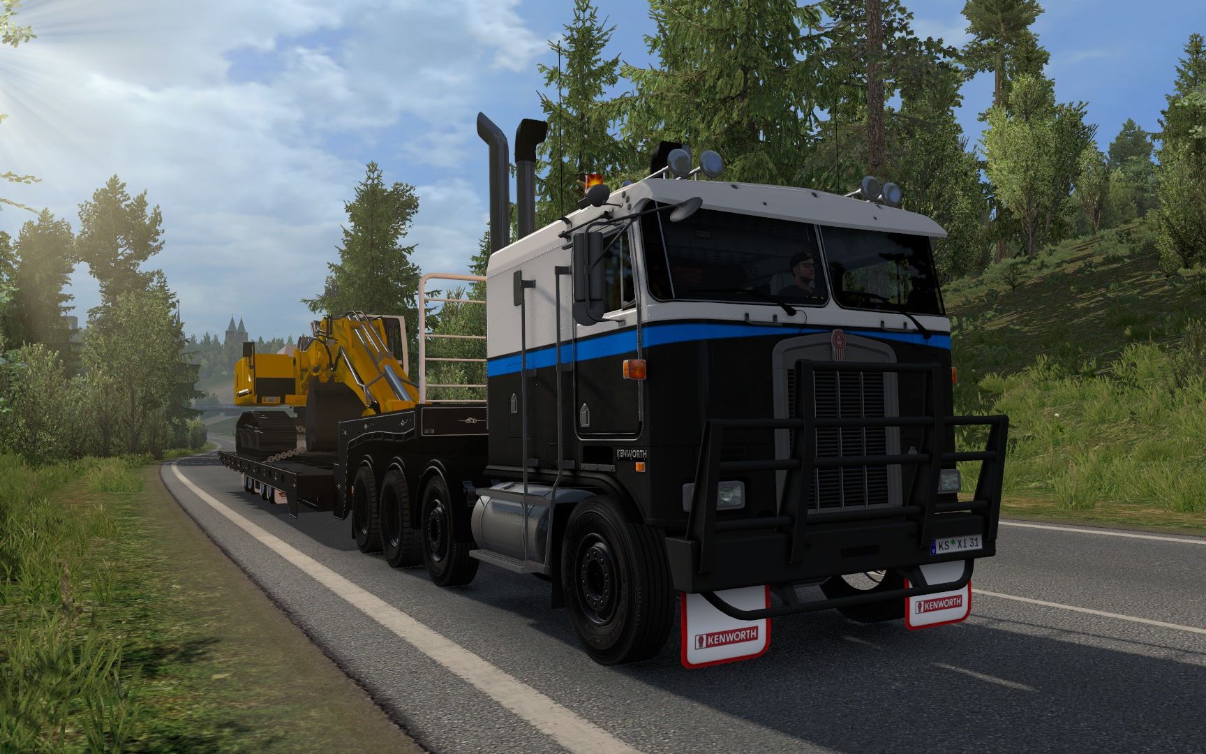 欧洲卡车模拟2运输利勃海尔934挖掘机卡塞尔到柏林