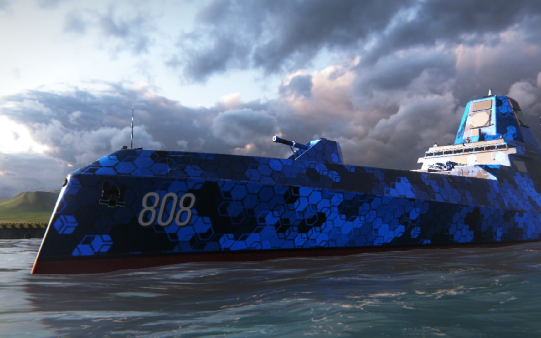 【现代战舰】科幻战舰,058型驱逐舰有多强