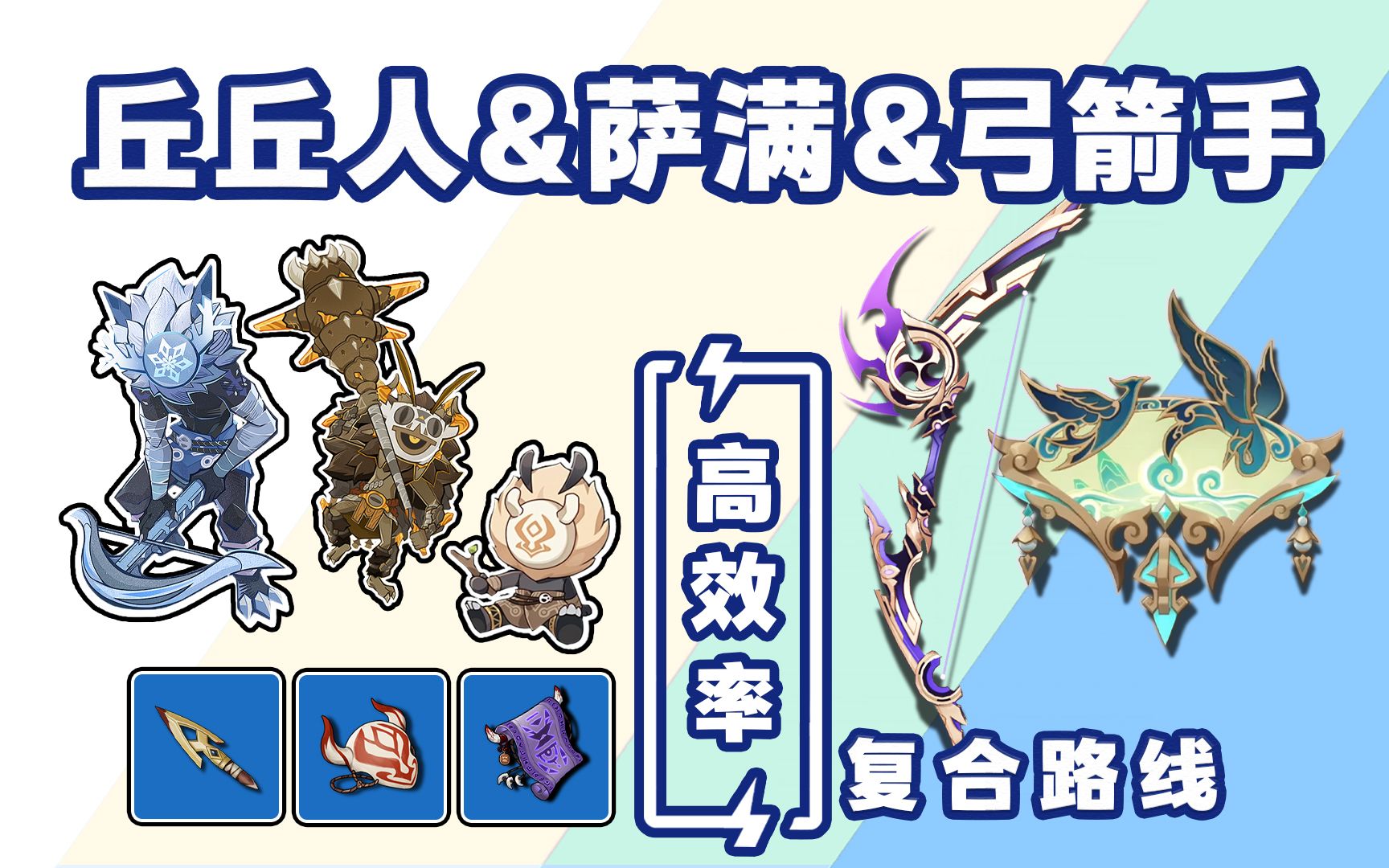 【原神丘丘人&萨满&弓箭手】就近点位/扎堆点位高效率复合路线