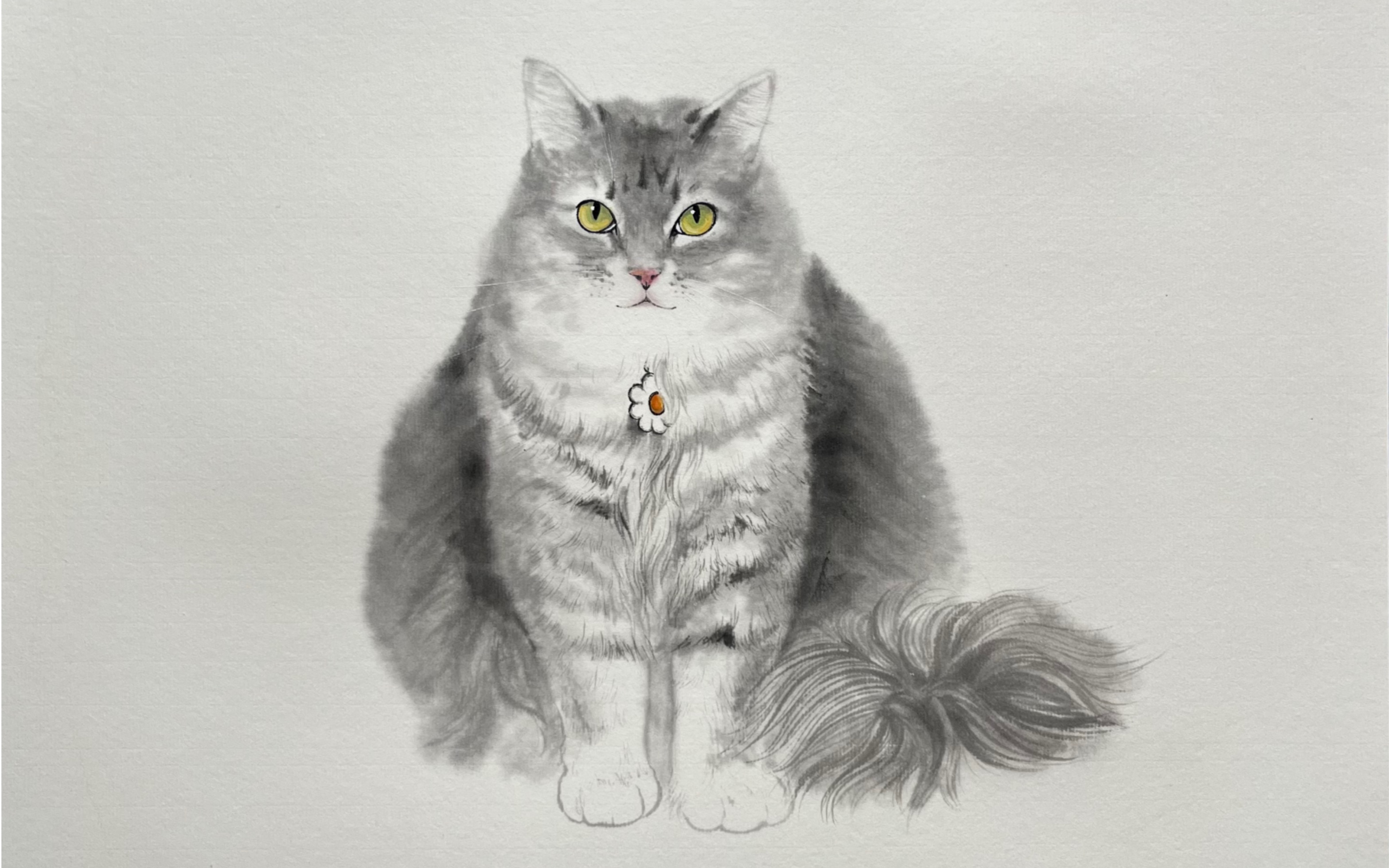《肥猫润家》国画猫咪绘画过程