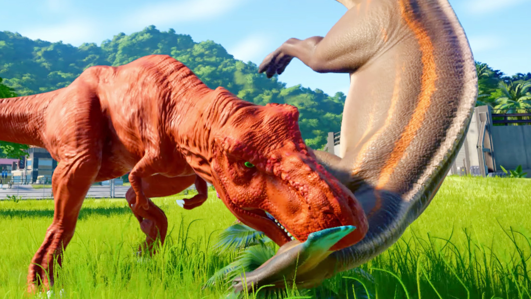 霸王龙,高棘龙,副栉龙 ~ 侏罗纪世界进化 2 代