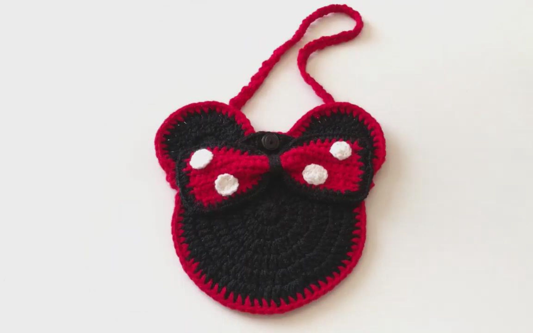 「毛线编织教程」米奇斜挎包的钩织方法!