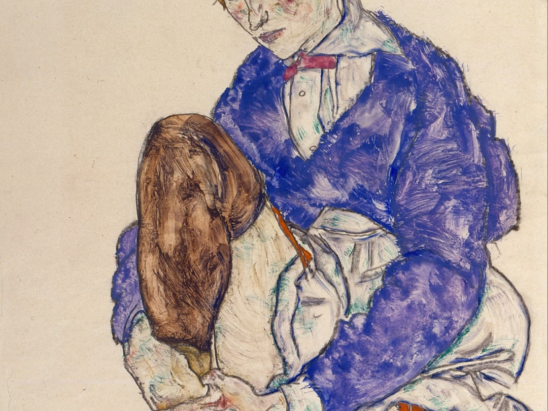 埃贡·席勒——穿蓝色衣服的伊迪丝肖像解析2/2【乐乐的油画日志】