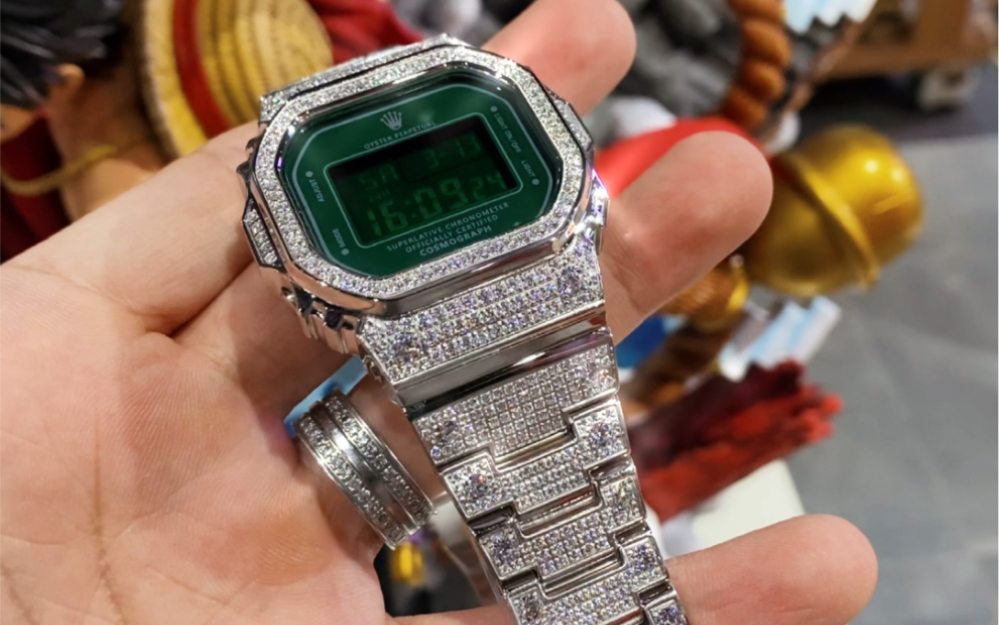 活动作品casio卡西欧gshock60dw5600系列手表改装钻石款嘻哈高街