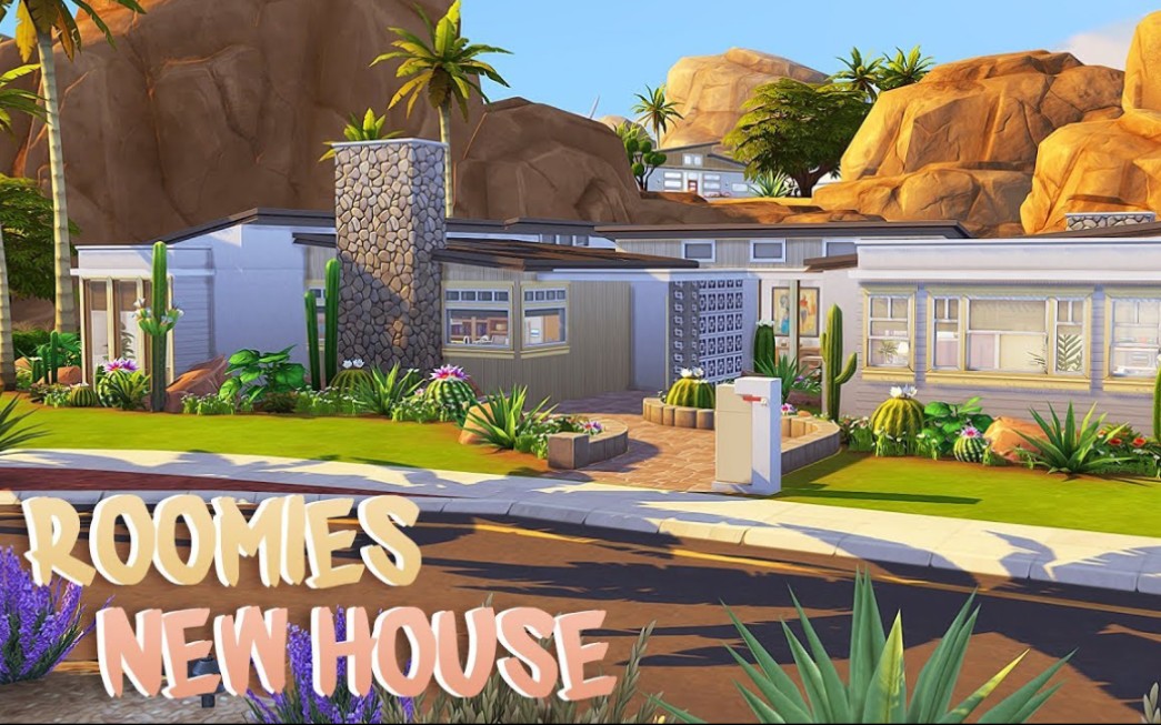 【模拟人生4速建|搬运】roomies new mid century modern house by