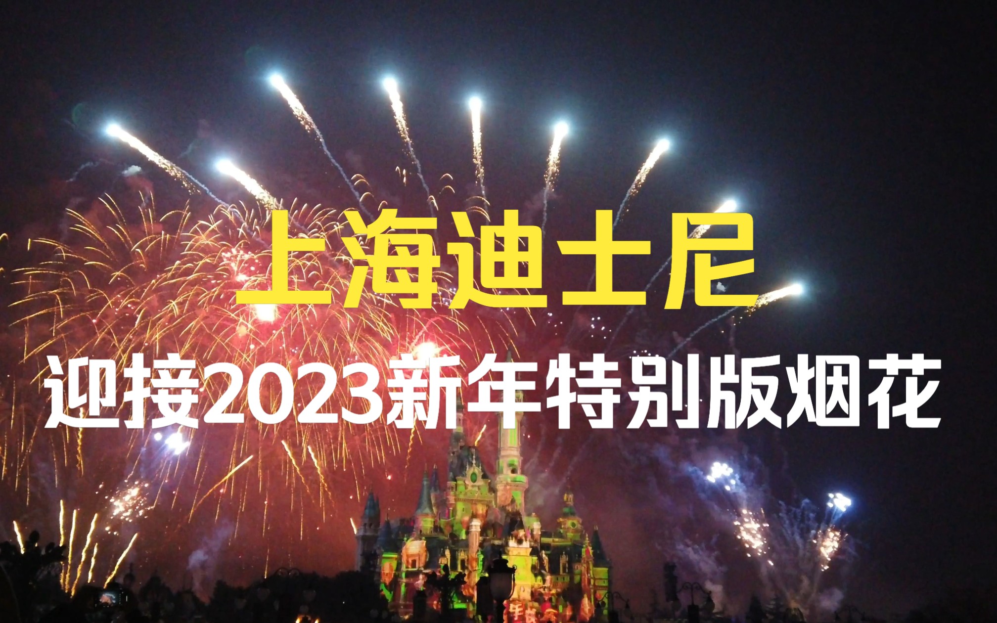 [图]上海迪士尼 迎接2023新年特别版烟花 4K