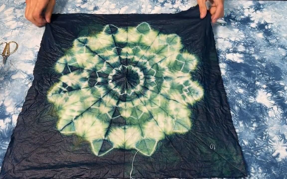 扎染教程之十二瓣花