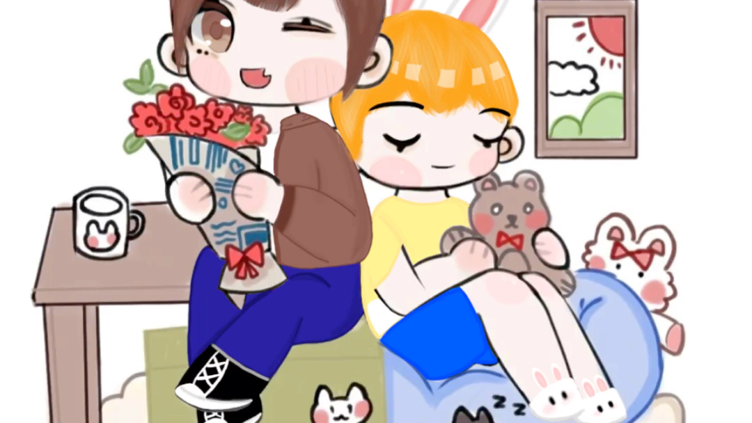 之前用模板画的繁星和巧克力