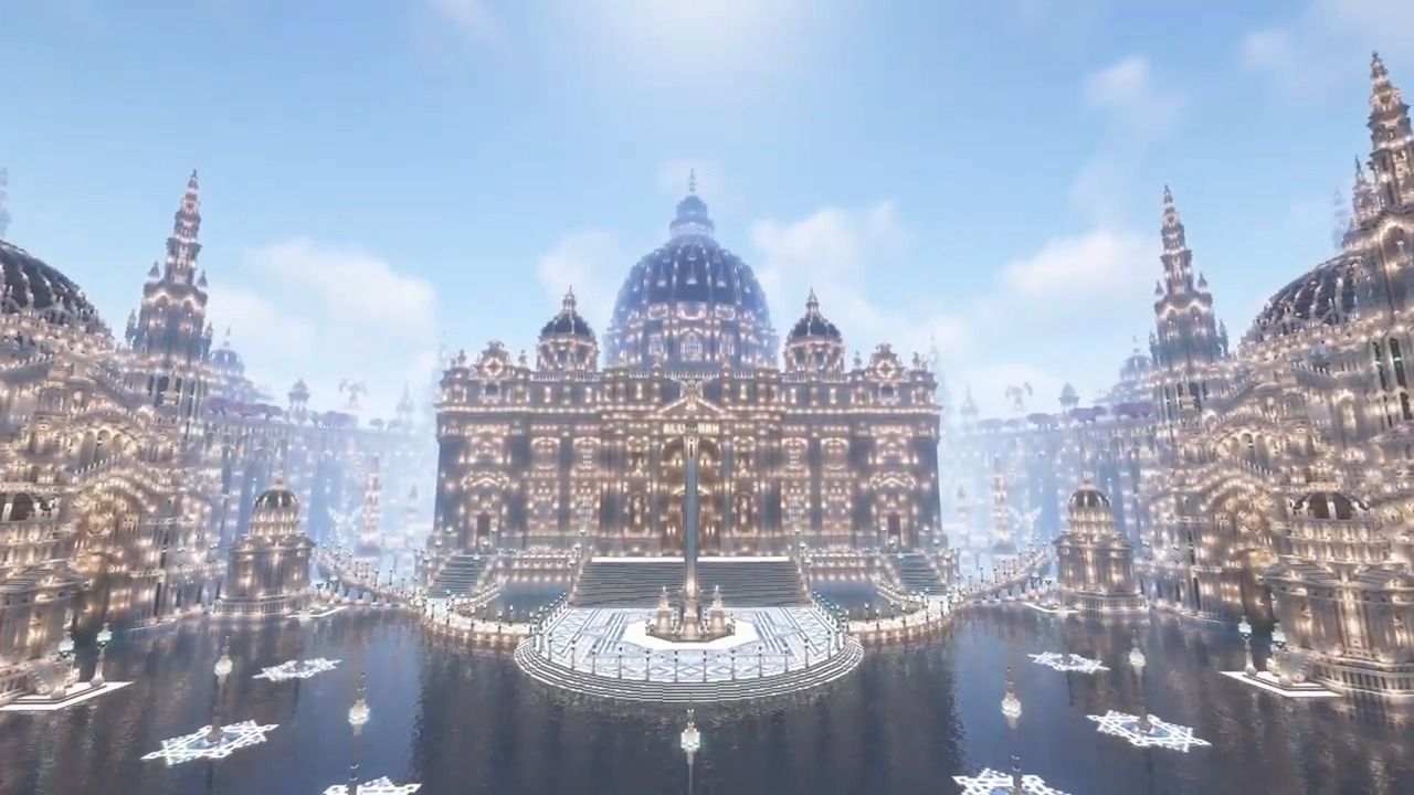 【mc 建筑 转】天使的摇篮-elium 地图下载 | 我的世界延迟摄影