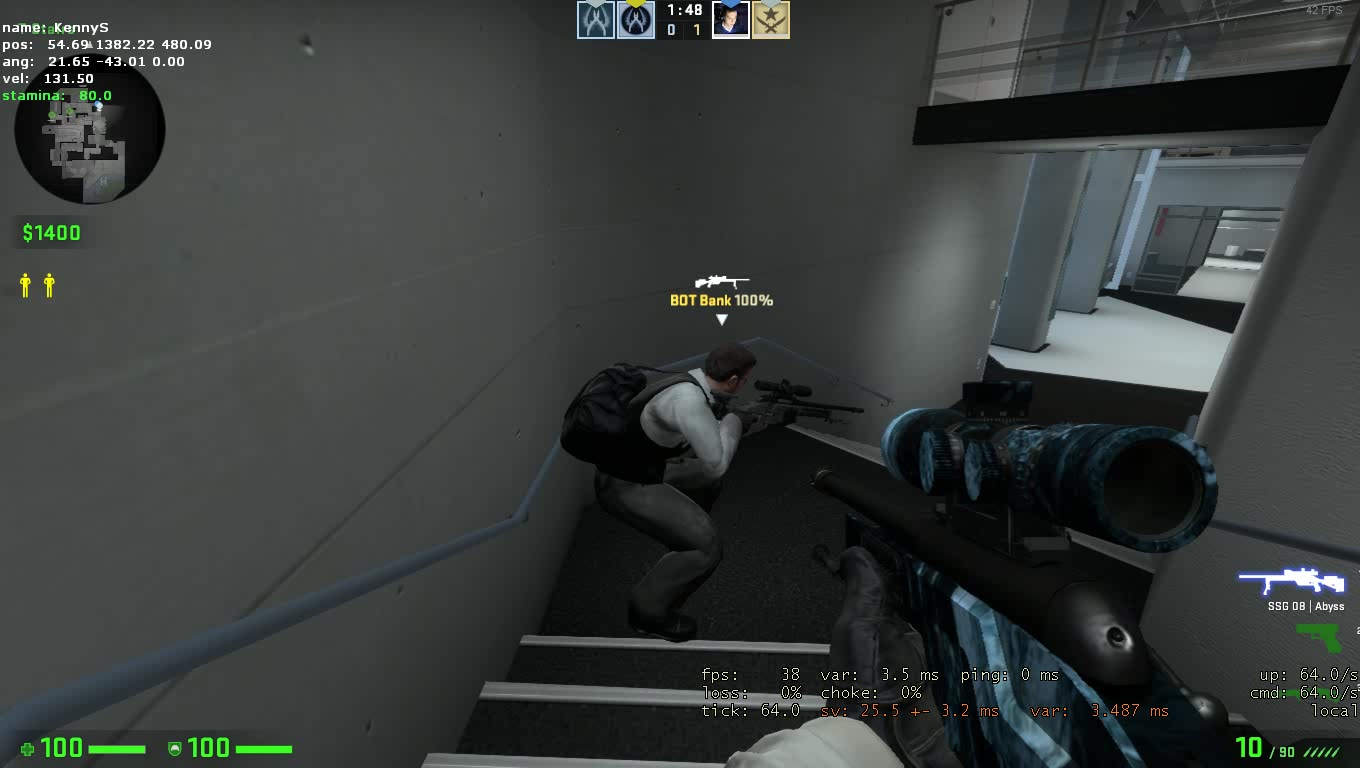 csgo办公大楼单挑用最低的帧数打出最秀的操作