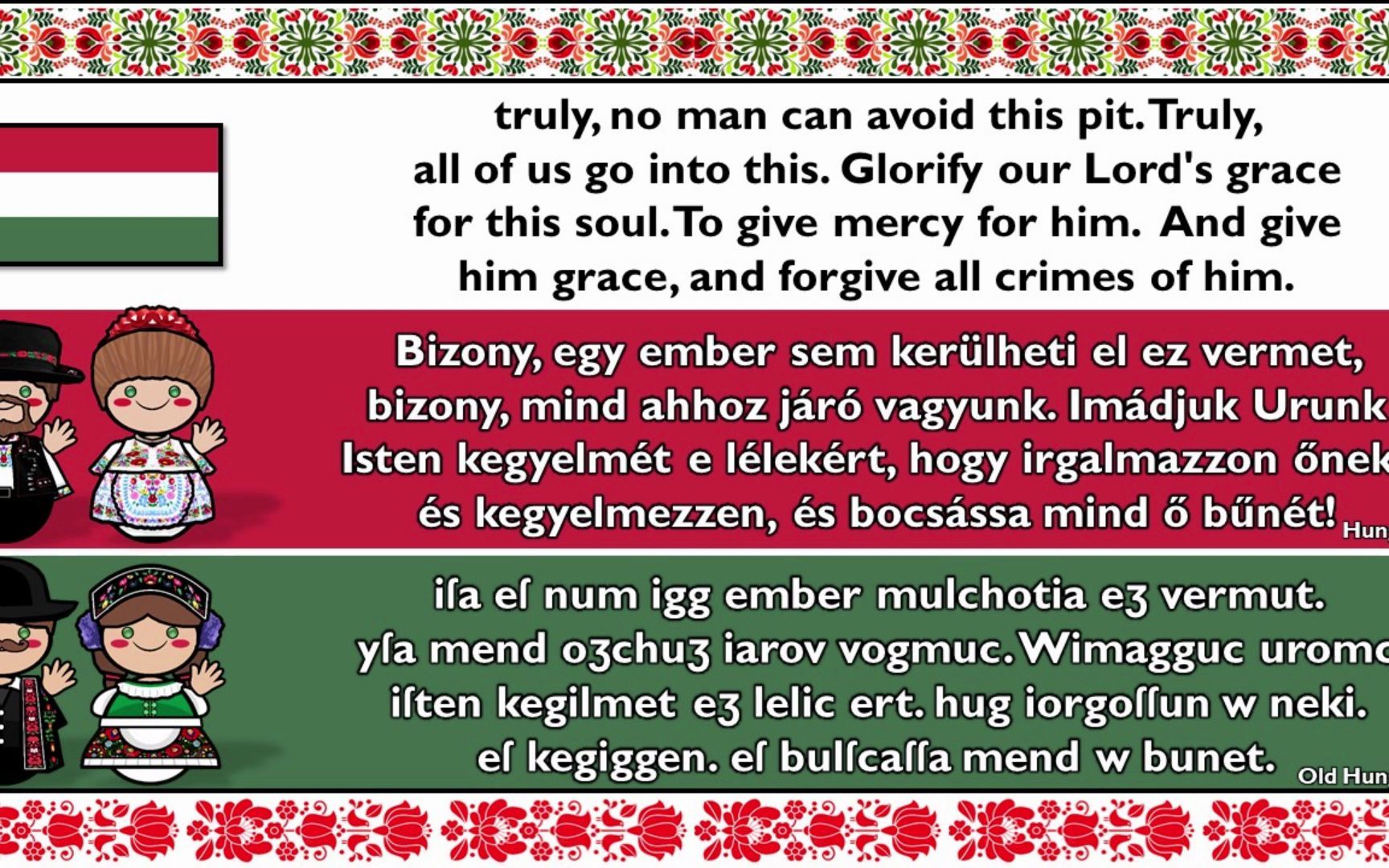 古今匈牙利语比较