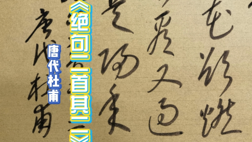 今春看又过,何日是归年.唐诗一首,唐代ⷦœ甫《绝句二首其二》哔哩哔哩bilibili