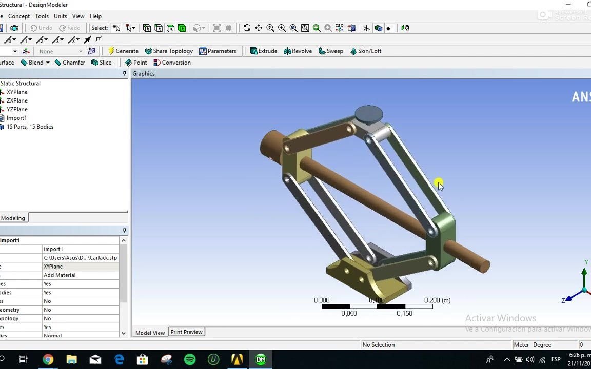 基于Ansys workbech的千斤顶静力学分析哔哩哔哩bilibili