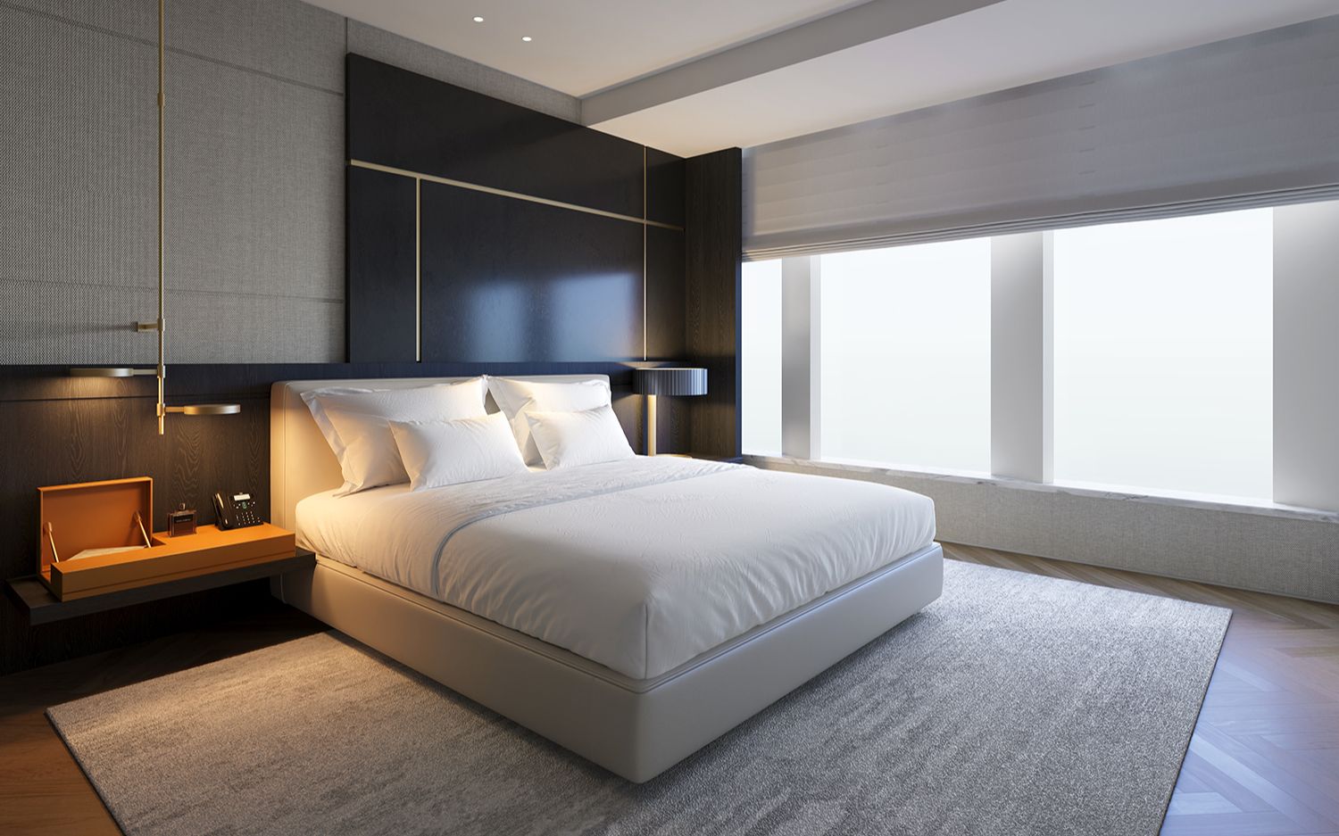 corona101 高级氛围卧室渲染 3d效果图材质灯光 aces不死黑