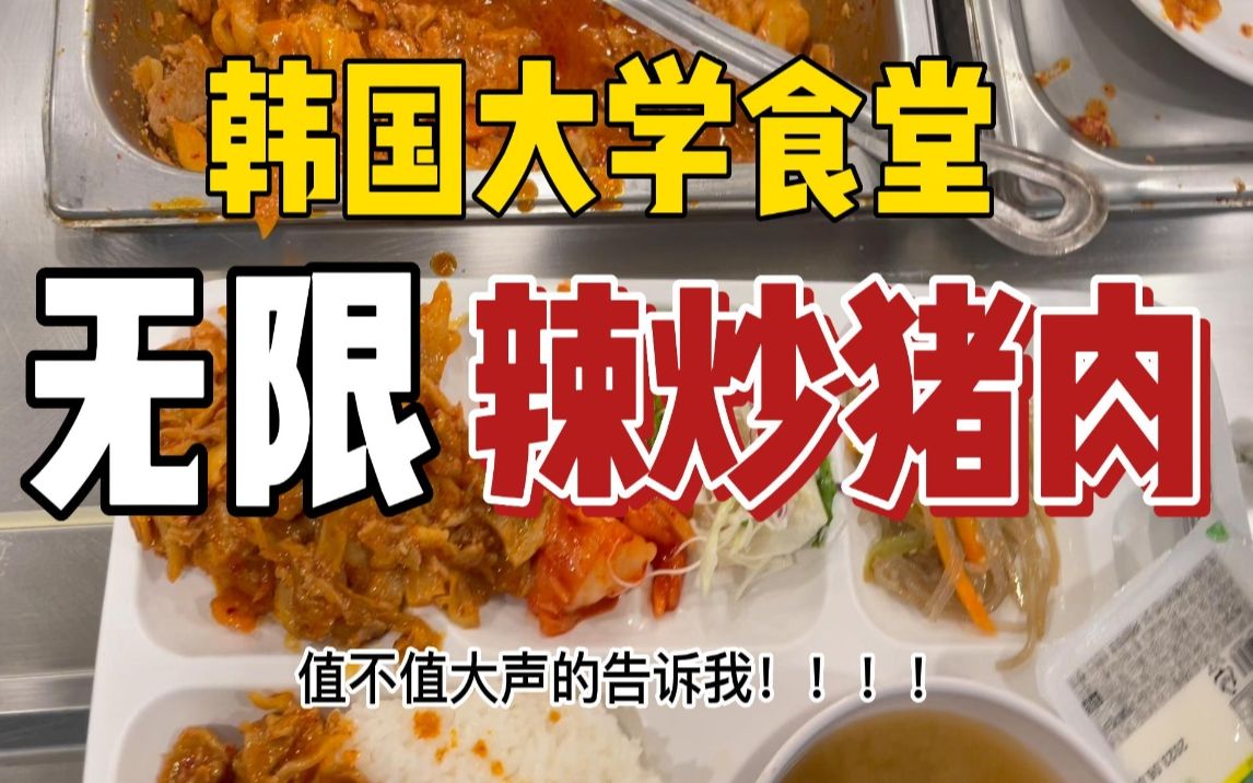 韩国大学食堂|猪肉随意加,竟然只要30元?哔哩哔哩bilibili