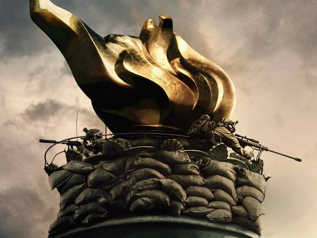 a24出品惊悚战争电影《内战》首发预告, 聚焦美国内战 星条旗只剩两颗