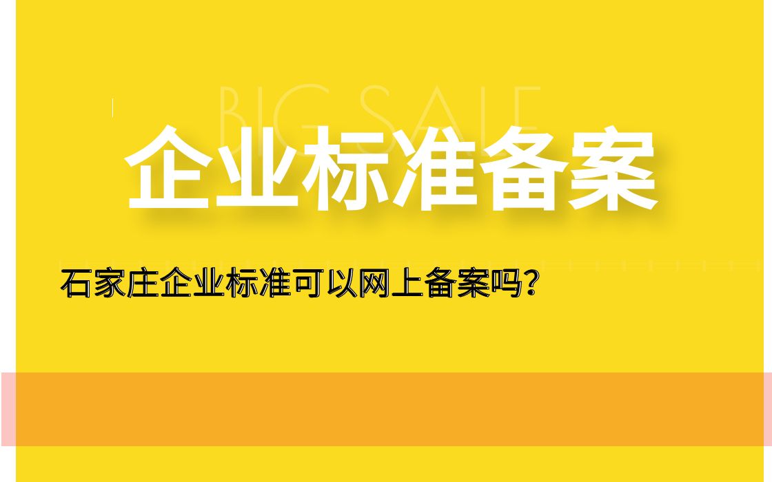 石家庄企业标准可以网上备案吗?哔哩哔哩bilibili