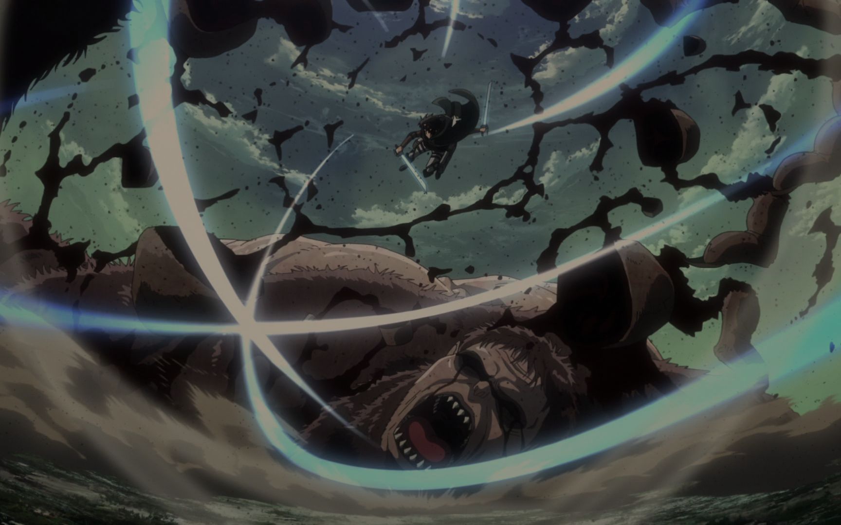 利威尔vs兽巨,兵长砍猴,话说抄的是真没水平