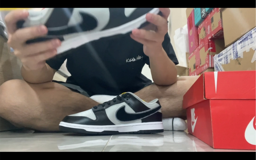 Nike Dunk 新熊猫开箱看看货哔哩哔哩bilibili